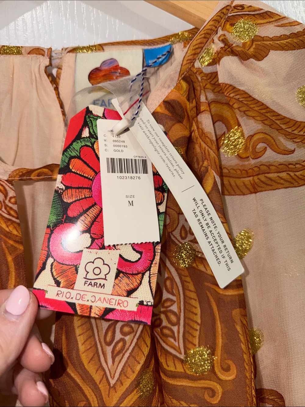 Farm Rio x Anthropologie L/S  Jacquard Maxi Dress is a long-sleeved Paisley NWT - Picture 8 of 11